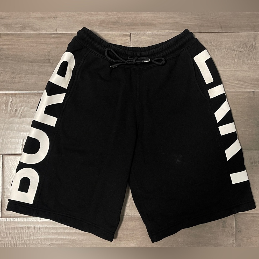 Burberry Logo Print Cotton Shorts